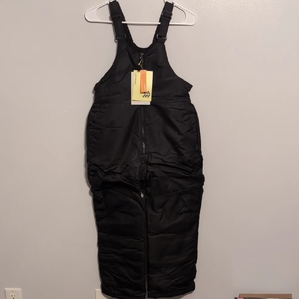 All In Motion Kids Black Snow Bibs Medium Plus